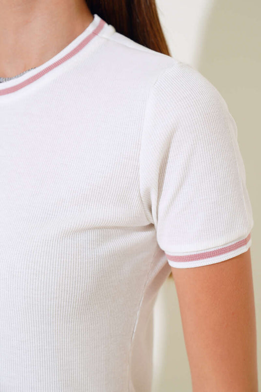 Robe débardeur passepoilée couleur poudre