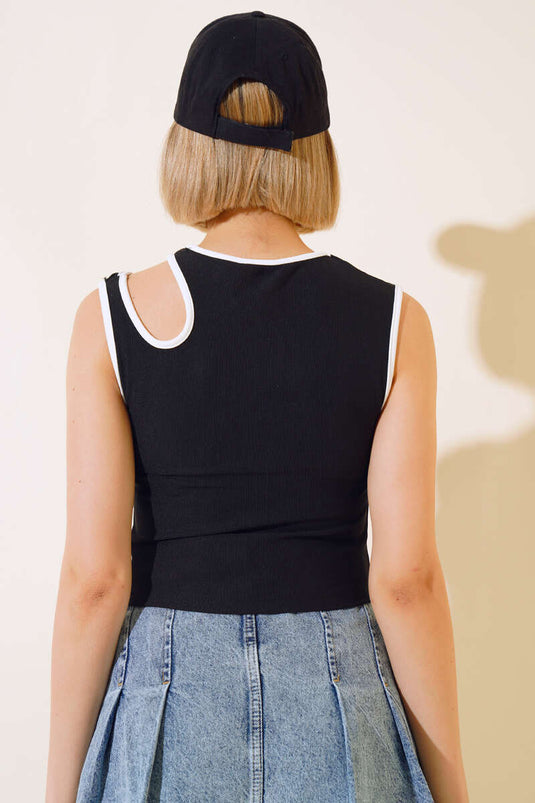 Schwarze Camisole-Bluse