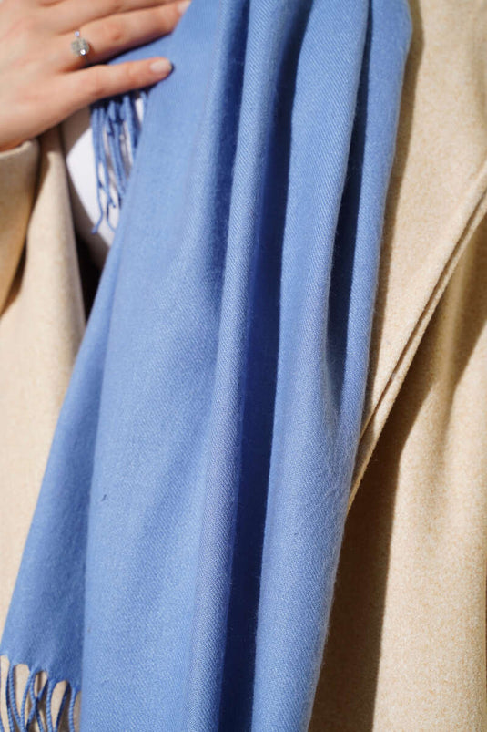 Kaşmir Omuz Şalı Bebe Mavi