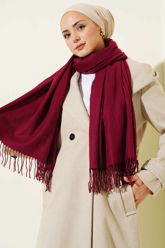 Kaşmir Omuz Şalı Bordo