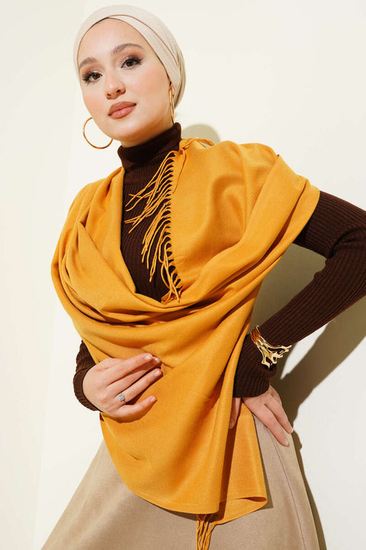 Kaşmir Omuz Şalı Camel