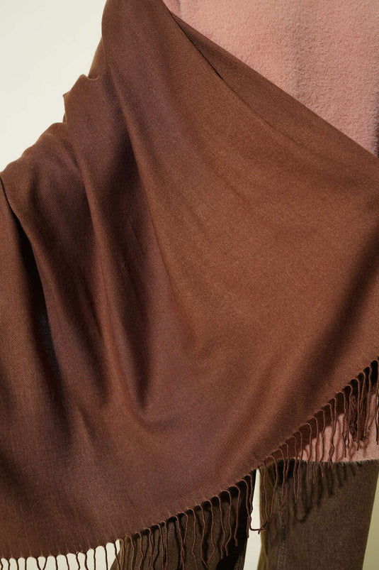 Kaşmir Omuz Şalı Kahve