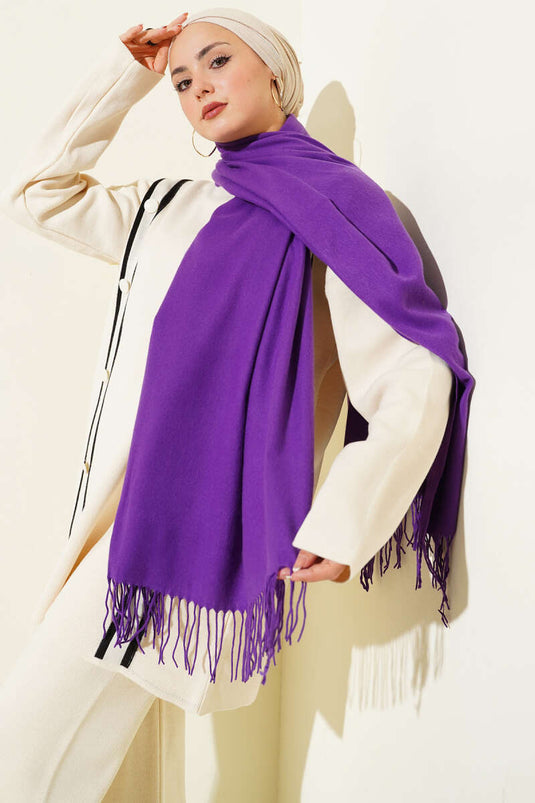 Kaşmir Omuz Şalı Mor