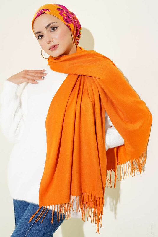 Cashmere Shoulder Shawl Orange