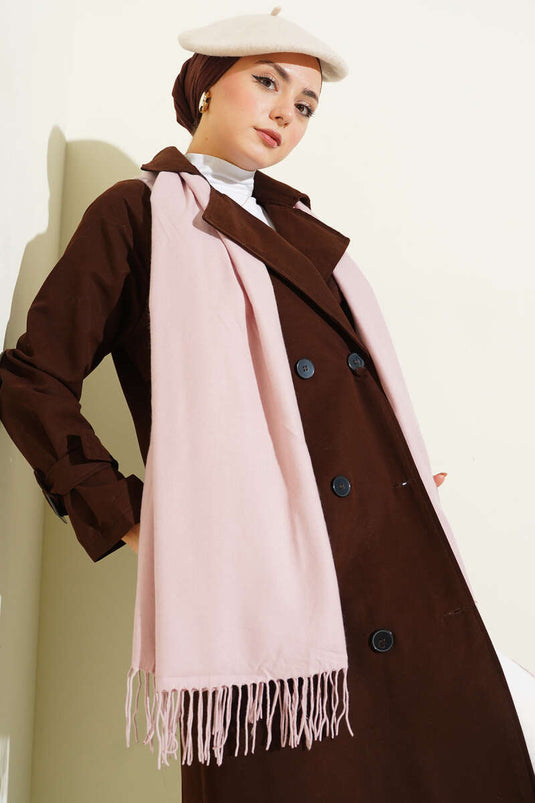 Kaşmir Omuz Şalı Pudra