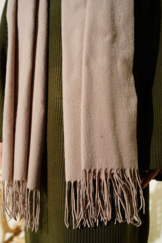 Kaşmir Omuz Şalı Vizon