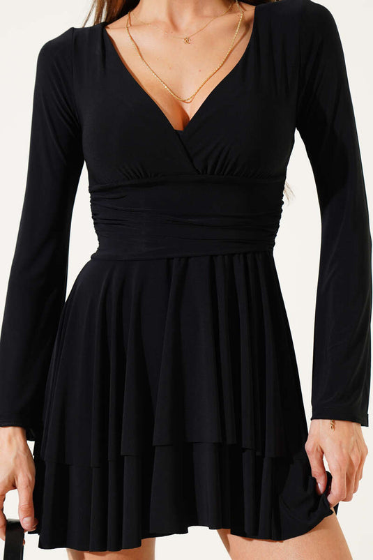 Kat Rock Mini Sandiges Kleid Schwarz