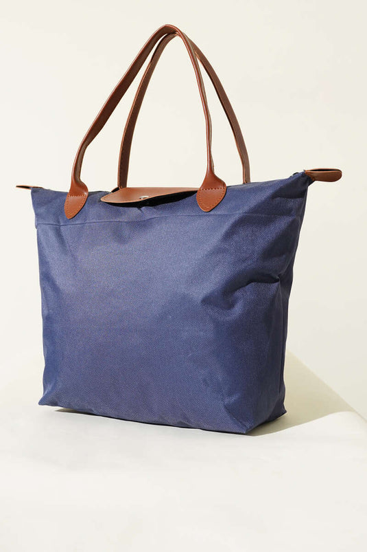 Sac pliable à fermeture pression bleu marine