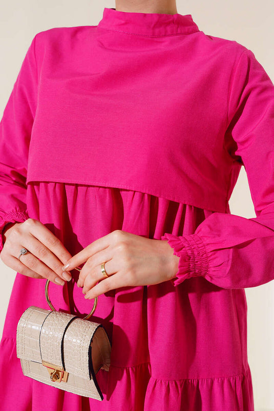 Lagenmodell Kleid Fuchsie