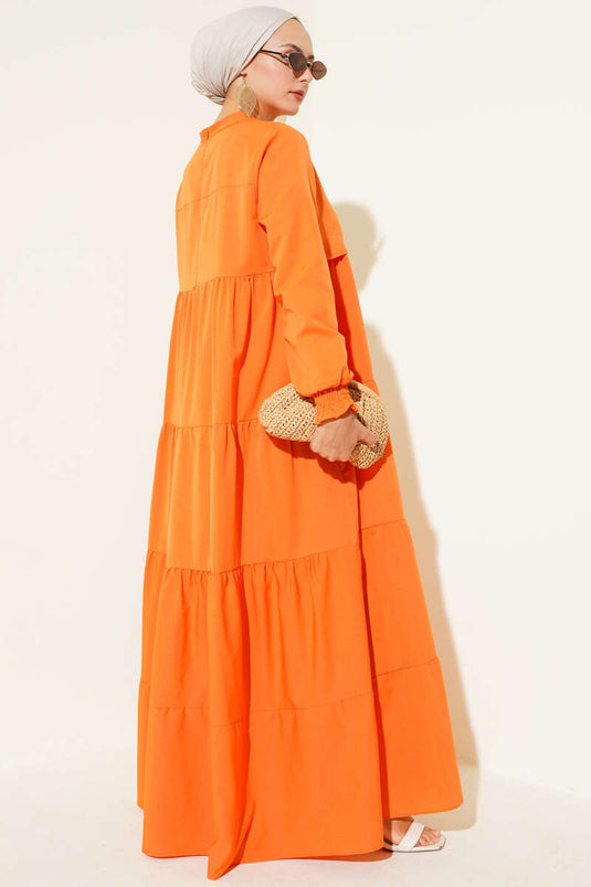 Layered Model Dress Orange
