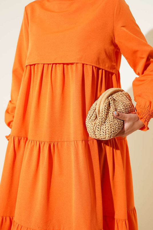Layered Model Dress Orange