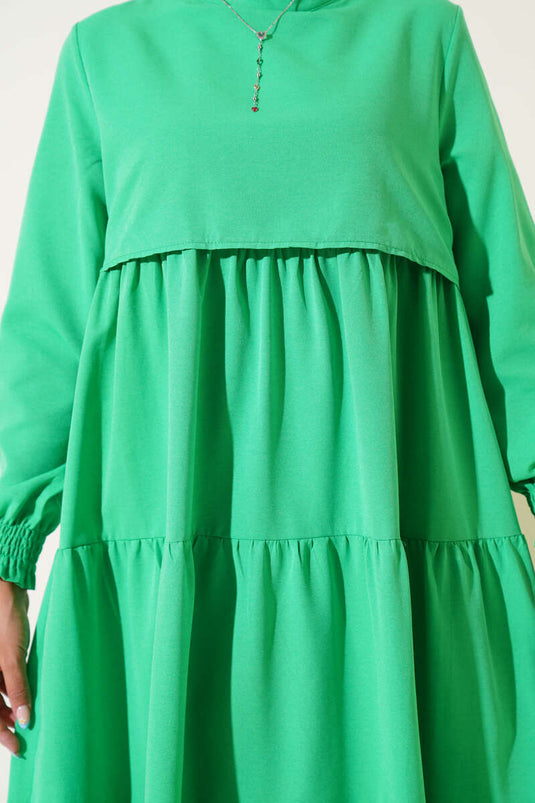 Layered Model Dress Green