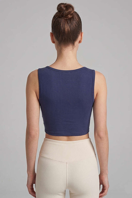 Katya Top Croisé Bleu Marine