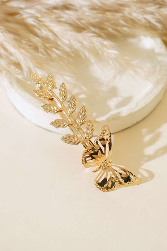 Boucle Pierre Papillon Or