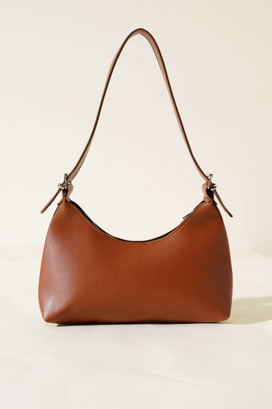 Kemer Askılı Baget Çanta Taba