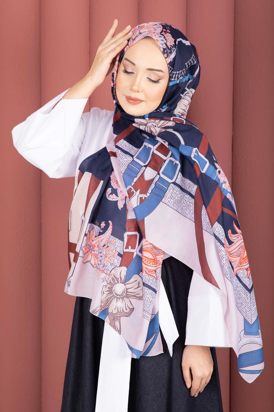 Kemer Desen Premium Şal Serisi Pudra