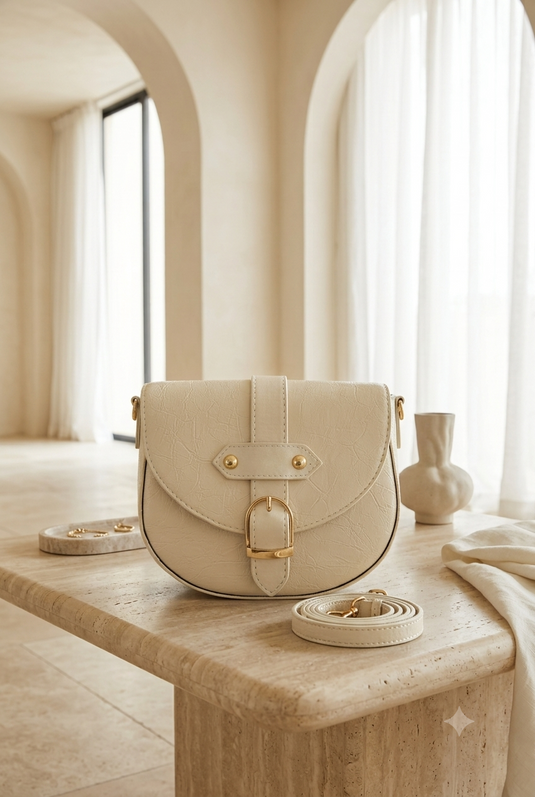 Sac À Main Beige À Ceinture