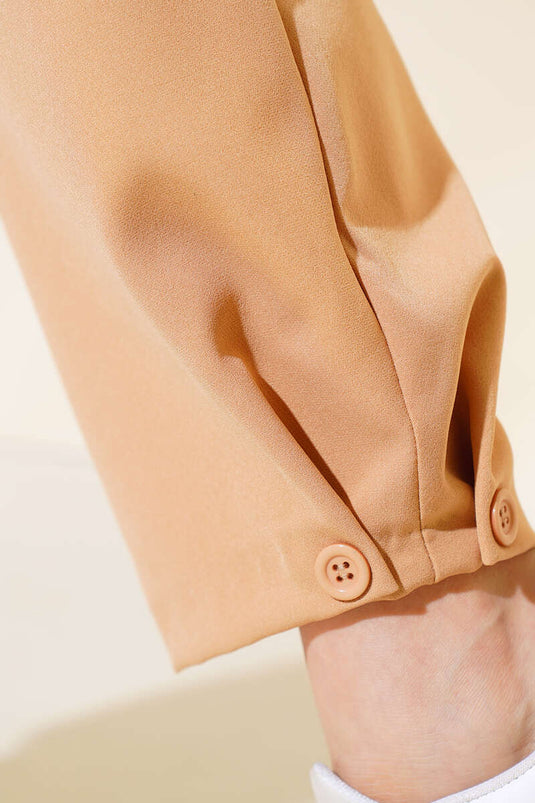 Belted Striped Pants Latte