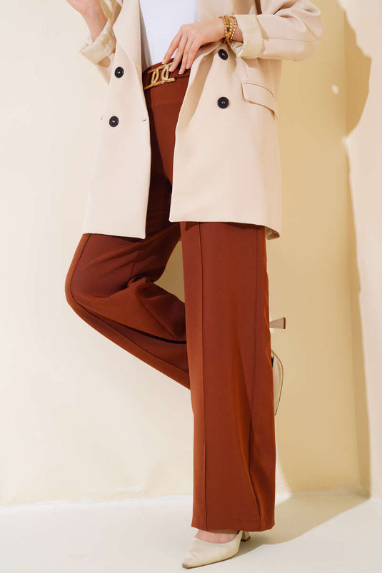 Belted Baggy Pants Coffee