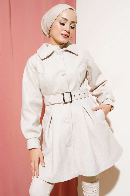 Cappotto corto con cintura Stone