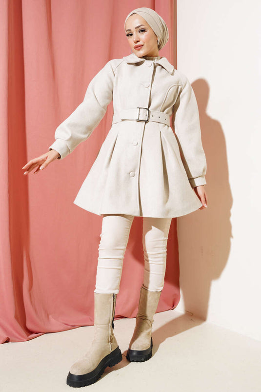 Cappotto corto con cintura Stone