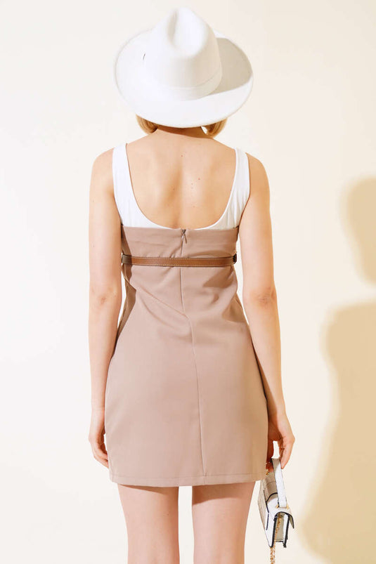 Mini-robe ceinturée Vison