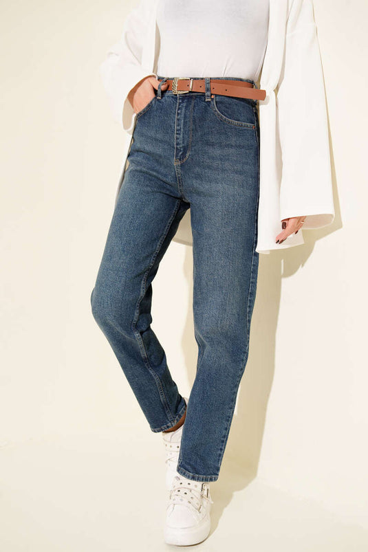 Pantalon en jean taille haute Tintli