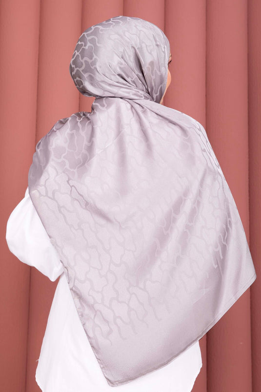Série d'écharpes jacquard à motifs gris