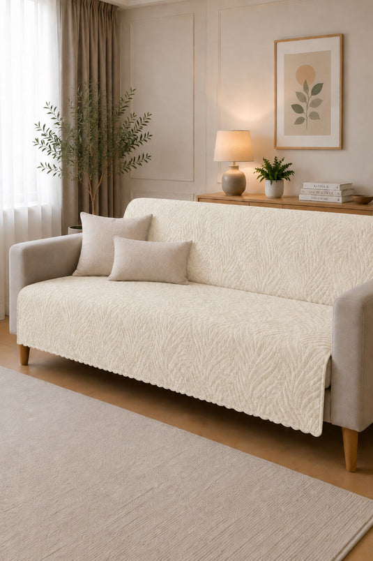 Housse De Siège Imprimée Beige
