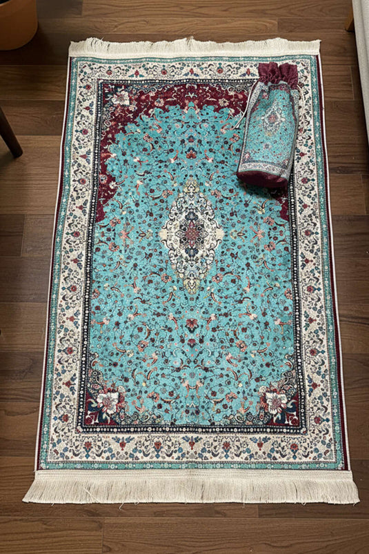 سجادة صلاة بنقشة كيسيلي بلون بوردو