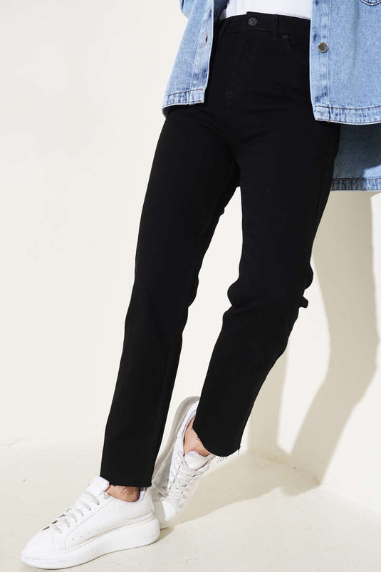 Pantalon Skinny Court Noir