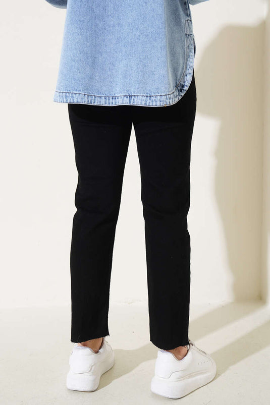 Pantalon Skinny Court Noir