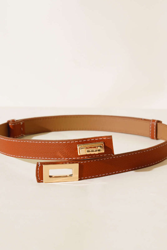 Belt with Adjustable Buckle Tan