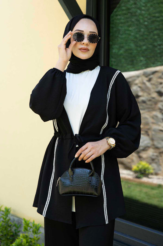 Kimono Aerobin Hijab Double Costume Noir