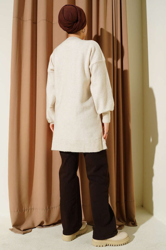 Cherry Bunch Embossed Soft Knit Tunic Stone