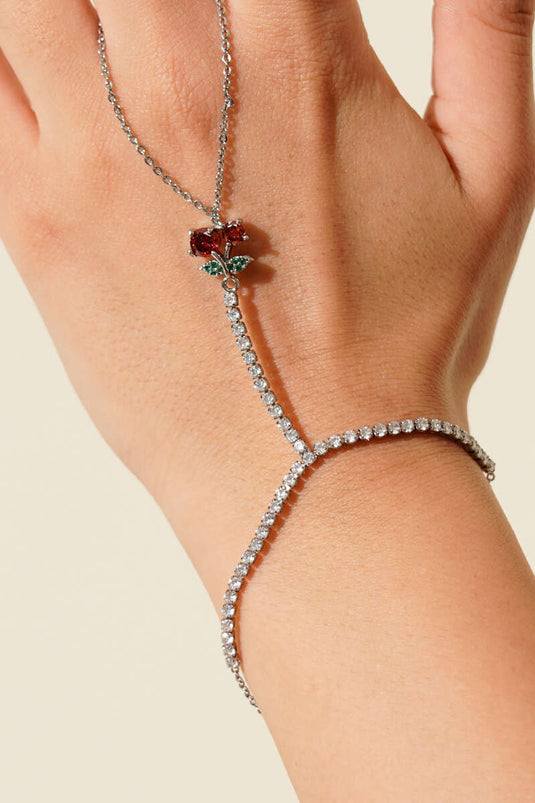 شاهمران فضة مزينة بحجر الكرز