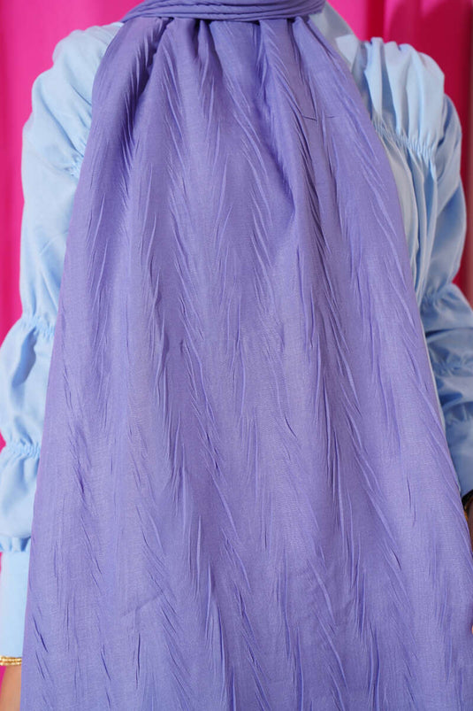 Wrinkled Bamboo Soft Shawl, Soft Blue