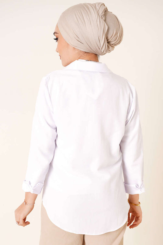 Chemise Courte Terikoton Blanc