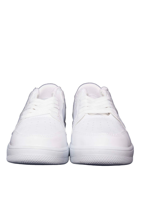 Klasik Bağcıklı Sneaker Spor Ayakkabı Beyaz