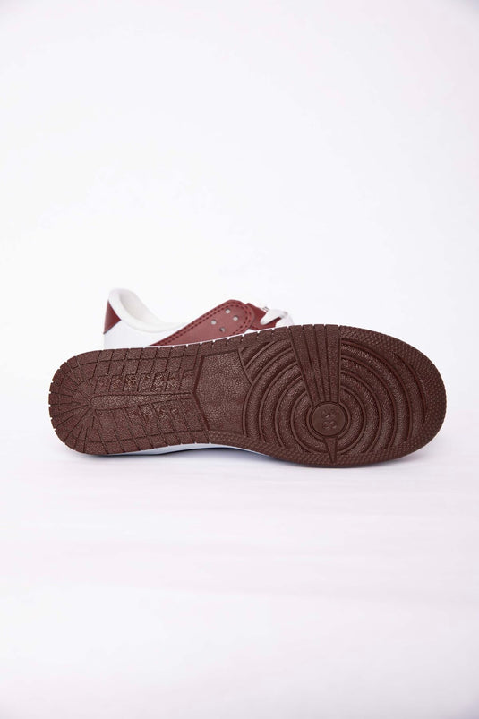 Classic Lace-Up Sneaker Sports Shoe Burgundy