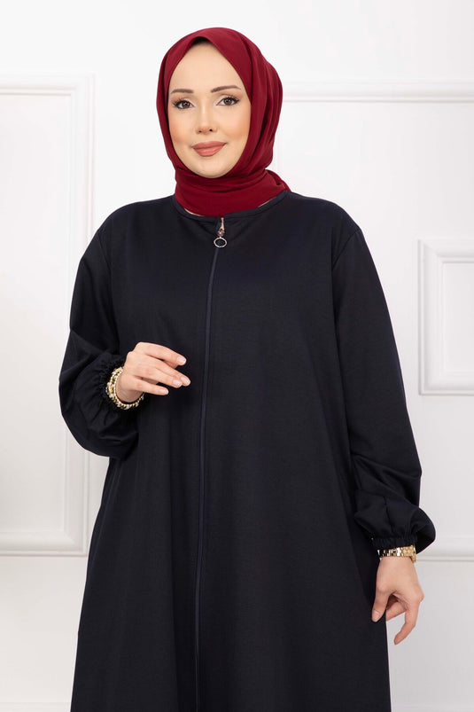 Ferace classique zippée bleu marine