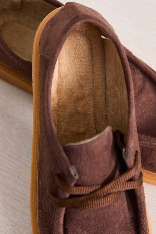 Chaussures à lacets style mocassins classiques marron