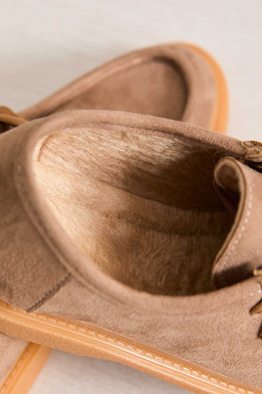 Chaussures à lacets style mocassins classiques en vison