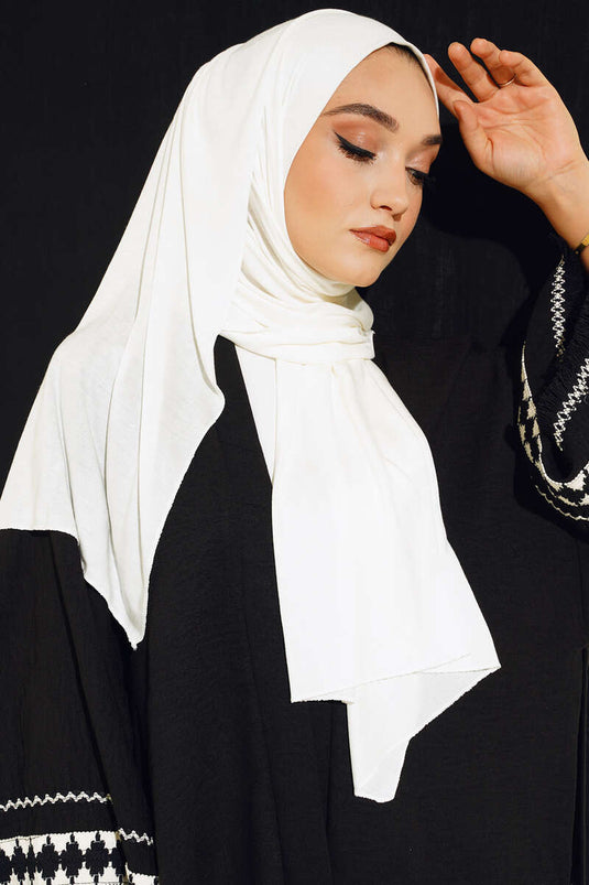 Classic Knit Shawl Ecru