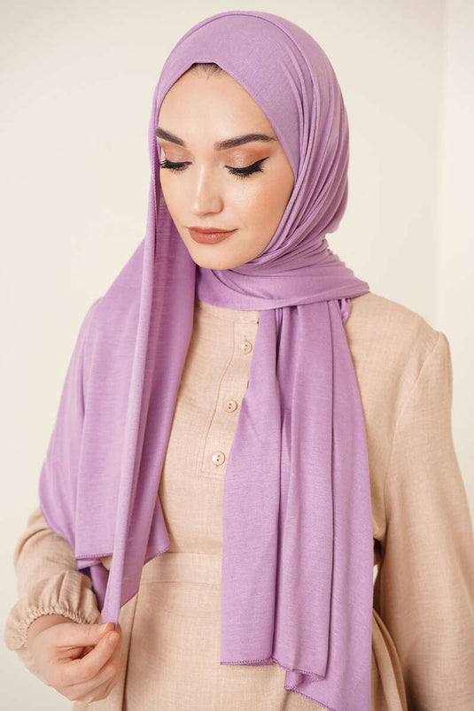 Classic Knit Shawl Lilac