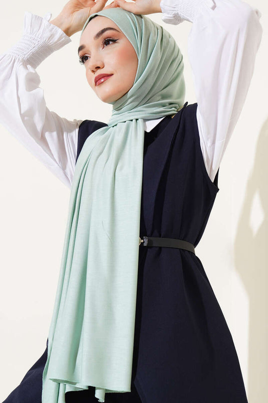 Classic Combed Cotton Shawl Water Green