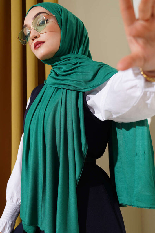 Classic Combed Cotton Shawl Green