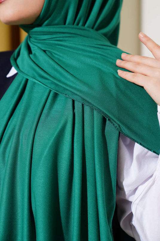 Classic Combed Cotton Shawl Green