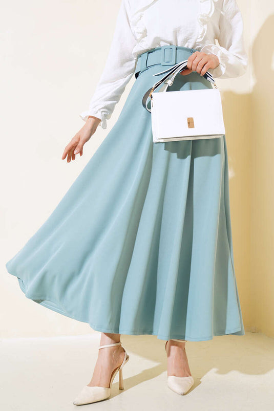 Udvidet tykt bælteskørt Mint