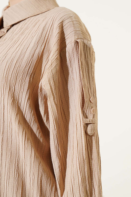 Sleeve Epaulette Shirt Latte